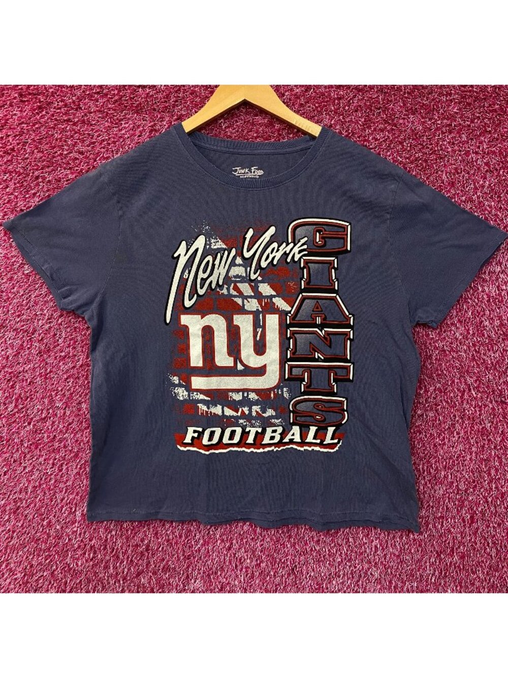 Junk Food Clothing Women's New York Giants Brick Retro Tee XL